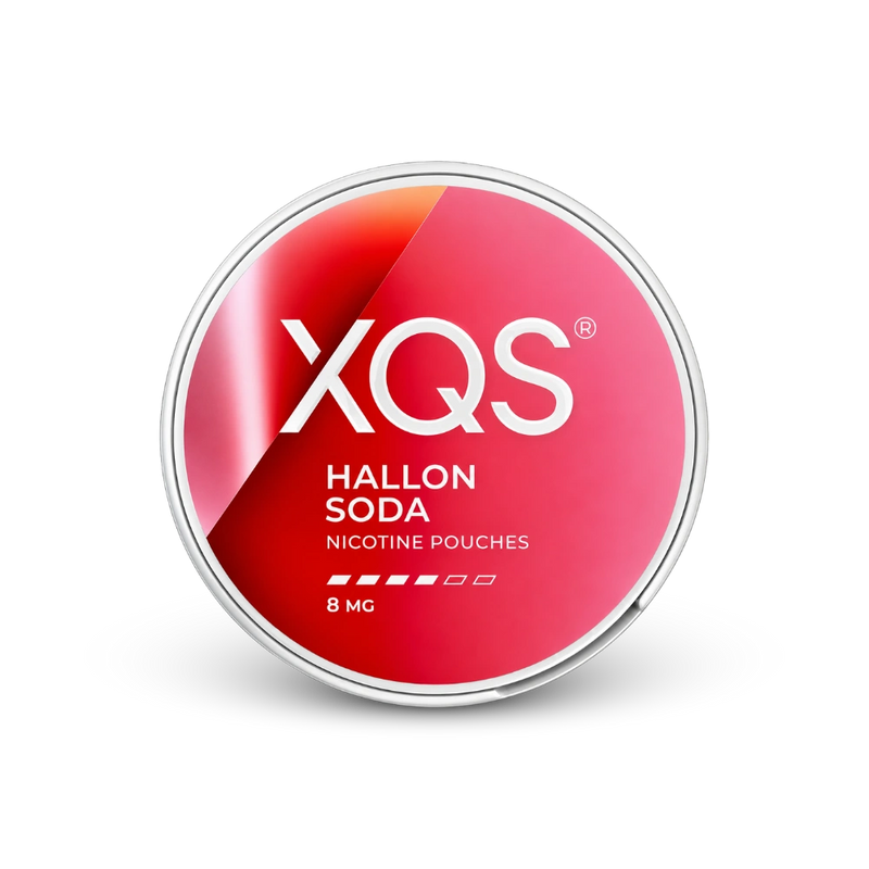 XQS Hallonsoda Strong – lata de sachês de nicotina