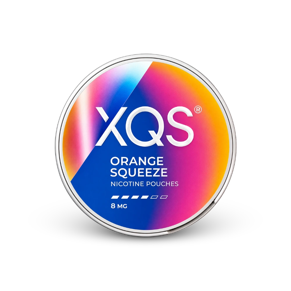 XQS Orange Squeeze Slim Strong – lata de sachês de nicotina