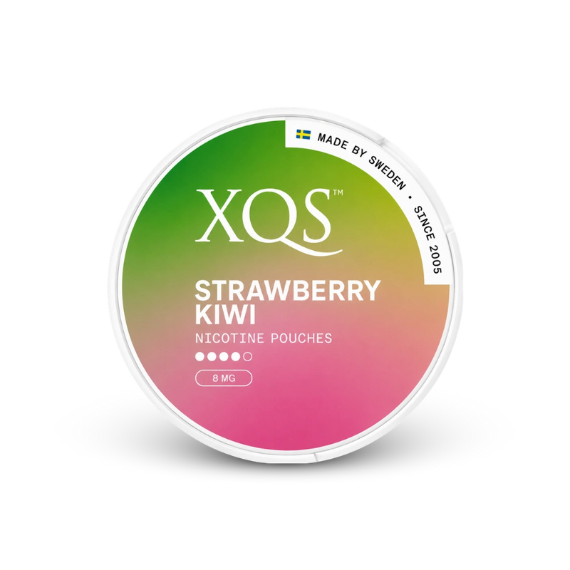 XQS Strawberry Kiwi Strong – lata de sachês de nicotina
