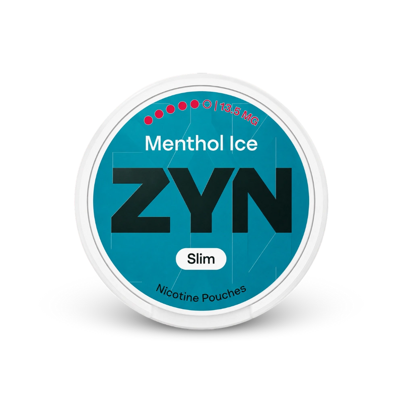ZYN Menthol Ice Slim S5 – lata de sachês de nicotina