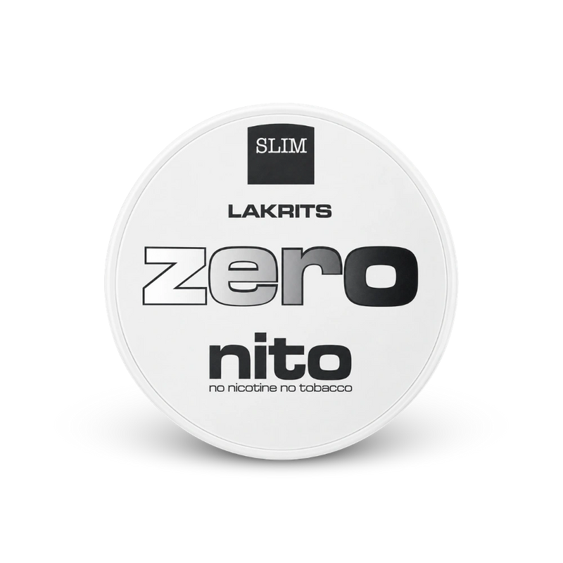 Zeronito Lakrits Slim – lata de saquinhos de nicotina