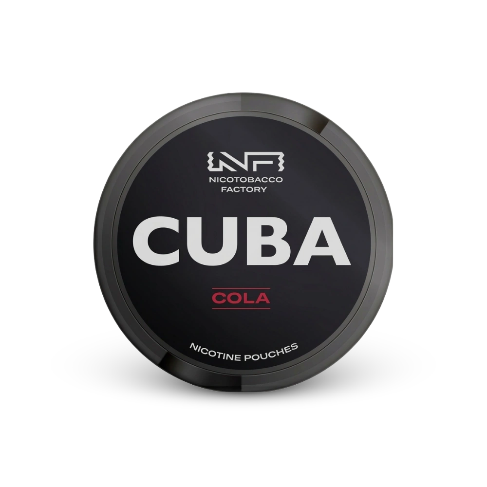 Cuba Black Cola – lata de sachês de nicotina