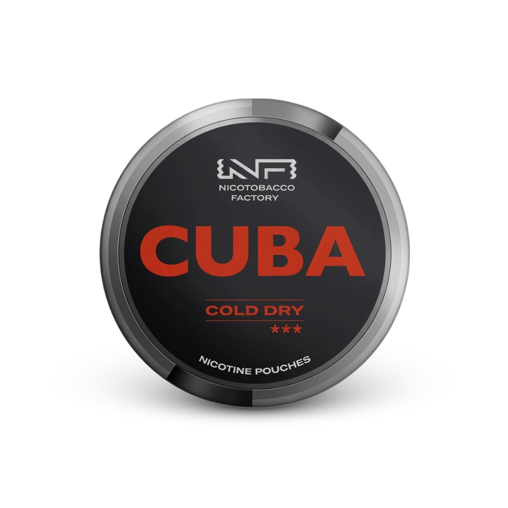 Cuba Black Cold Dry – lata de saquinhos de nicotina