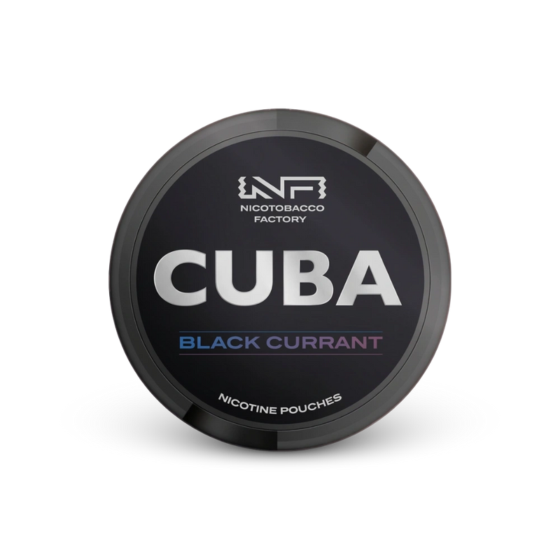 Cuba Black Black Currant – lata de saquinhos de nicotina
