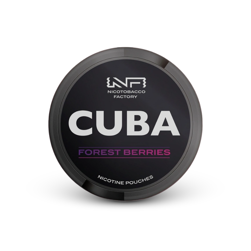 Cuba Black Forest Berries – lata de saquinhos de nicotina