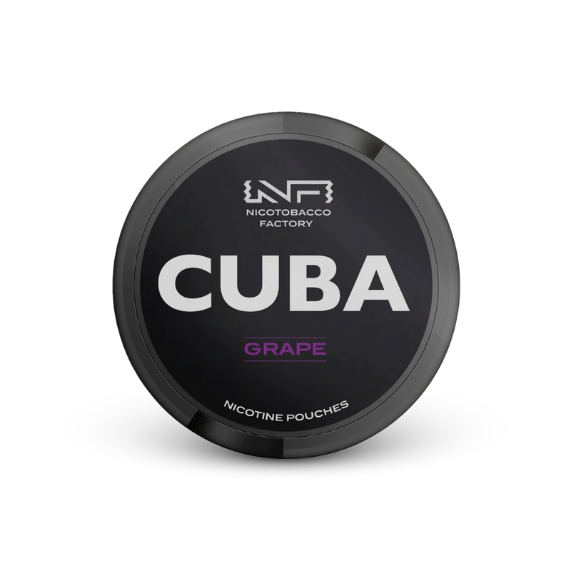 Cuba Black Grape – lata de sachês de nicotina