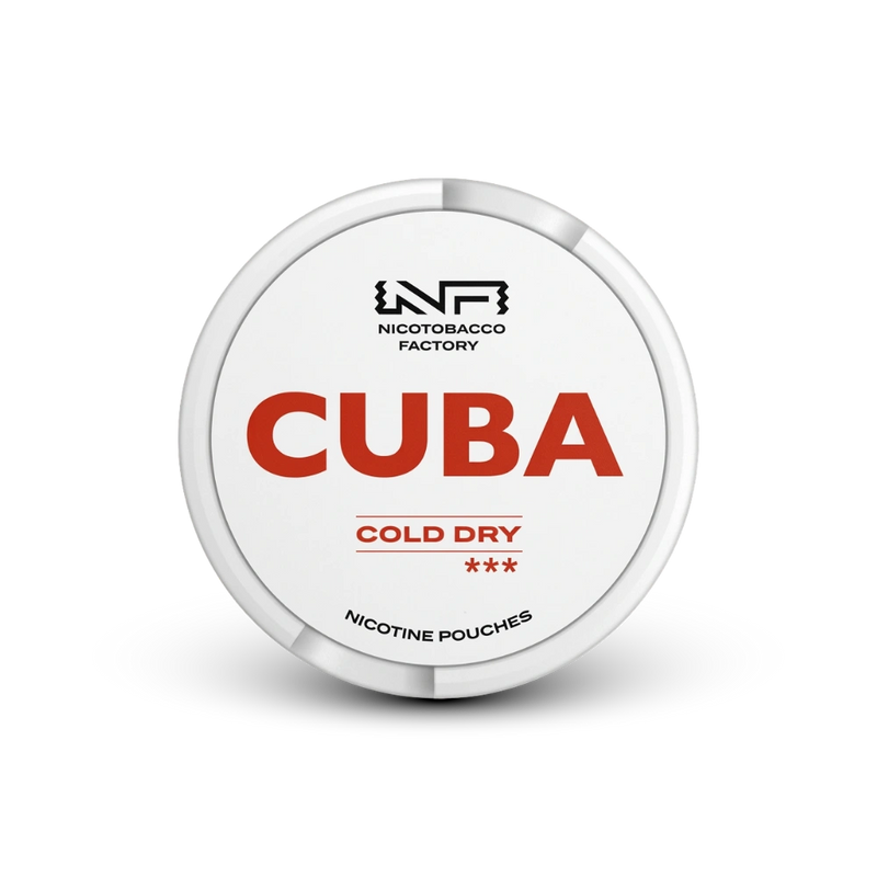 Cuba Cold Dry Medium – lata de sachês de nicotina