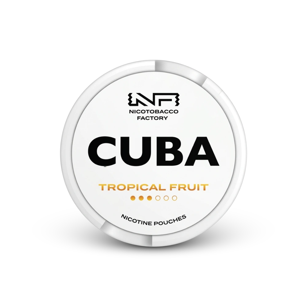 Cuba White Tropical Fruit – lata de bolsas de nicotina