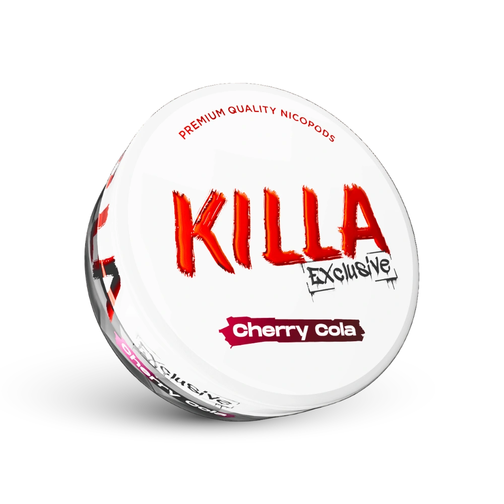 Killa Exclusive Cherry Cola Nicotine Pouches, Aroma de Cereja-Cola, Qualidade Premium
