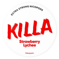KILLA Morango Lichia – lata de bolsas de nicotina